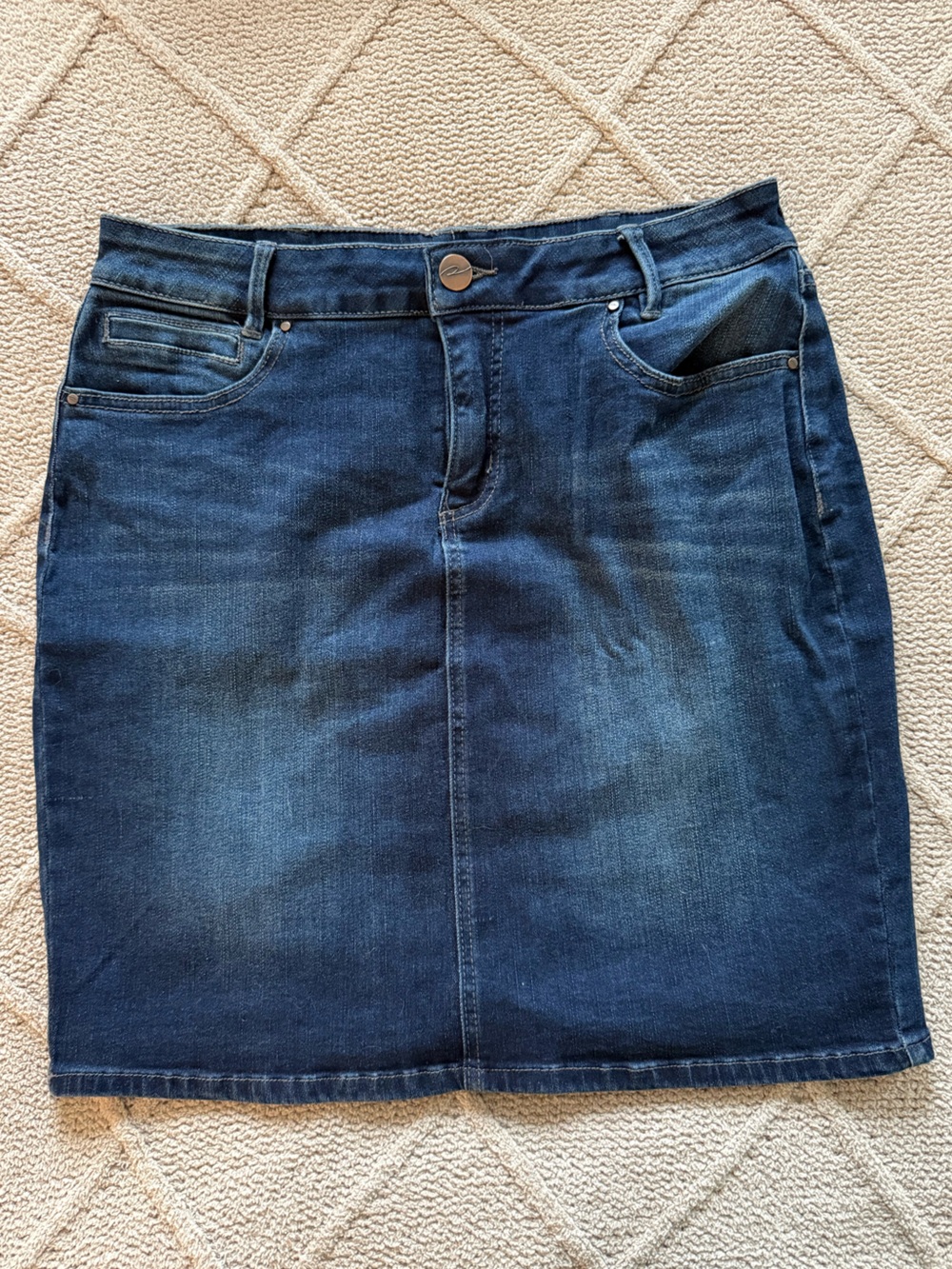 Ricki's Dark Blue Straight Denim Skirt